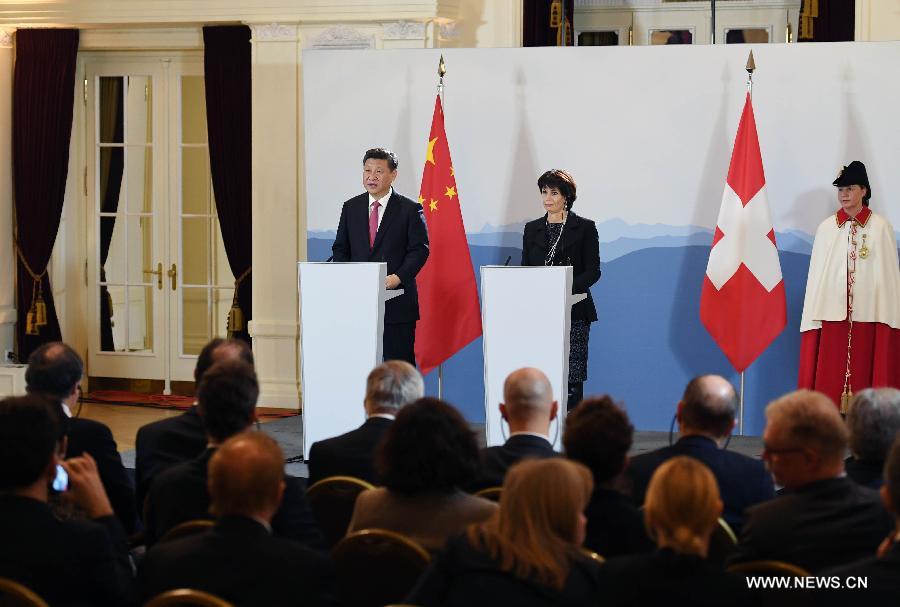 
الصين وسويسرا تتفقان على تعزيز العلاقات ومعارضة الحمائية