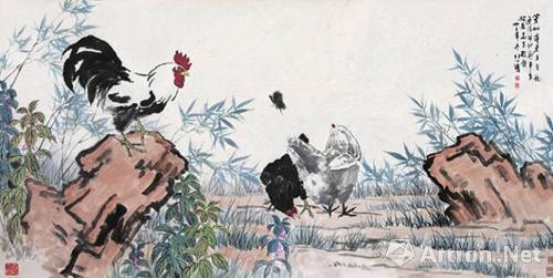 الأعمال الفنية الصينية حول الديك