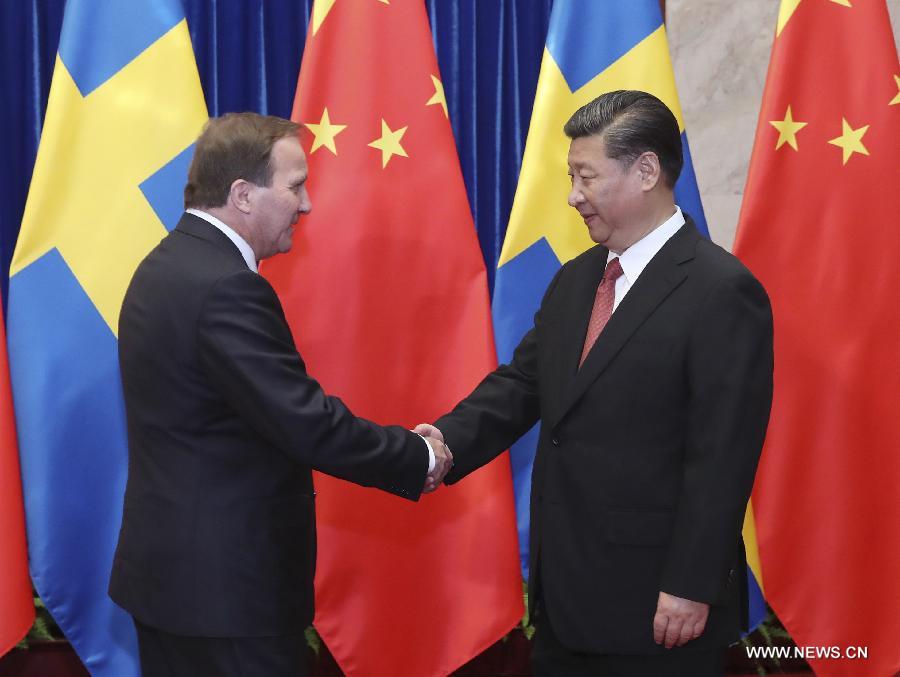 الرئيس الصيني يحث على تأسيس علاقات أقوى مع السويد