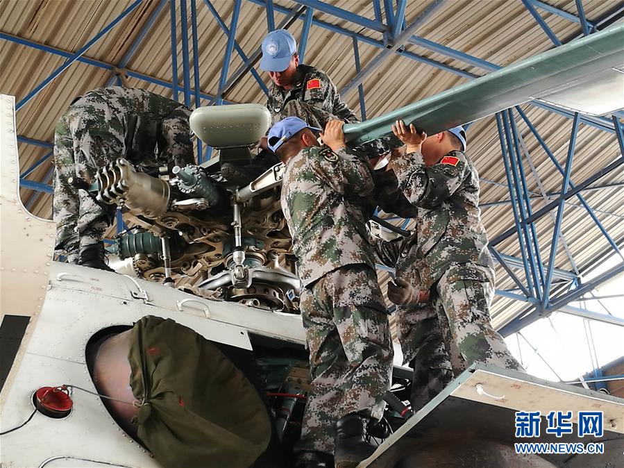 أول وحدة مروحيات لقوات حفظ السلام الصينية ستجرب الطيران فى السودان