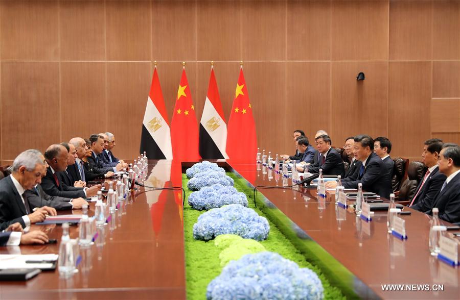 شي: الصين ستدفع الشراكة الشاملة الإستراتيجية مع مصر