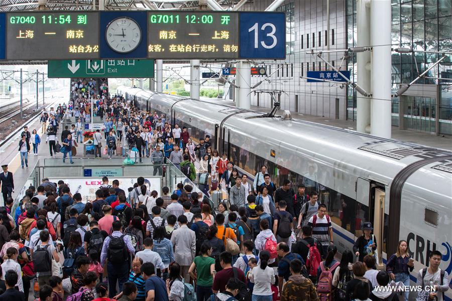 السكك الحديدية الصينية تسجل رقما قياسيا لعدد الركاب في اليوم الوطني