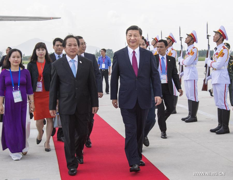 الرئيس الصينى يصل إلى فيتنام لحضور اجتماع أبيك والقيام بزيارة دولة