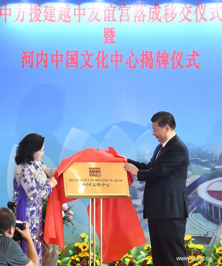 الرئيس شي يفتتح قصر الصداقة الفيتنامية - الصينية