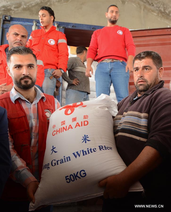 وصول الف طن من الأرز المقدم من الحكومة الصينية إلى سوريا