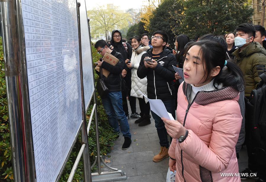 أكثر من 1.1 مليون شخص يشاركون في اختبار التوظيف الحكومي بالصين