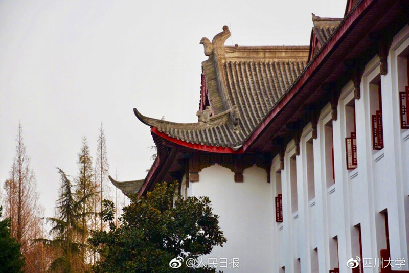 أجمل مبنى تدريس صيني بجامعة سيتشوان