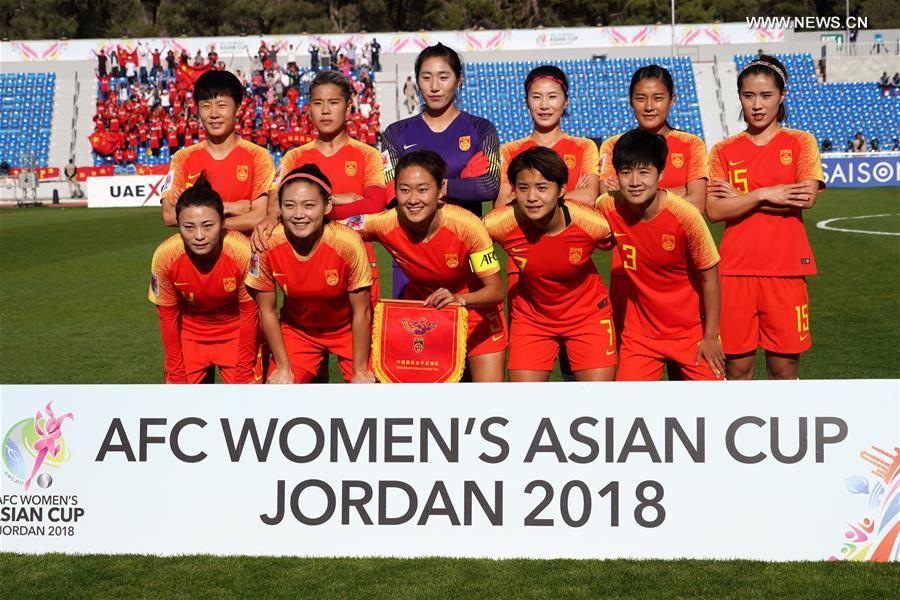 الصين تفوز على تايلاند برباعية نظيفة في كأس اسيا للسيدات لكرة القدم بالأردن