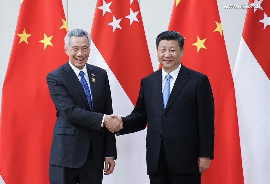 الرئيس الصينى يجتمع مع رئيس وزراء سنغافورة لبحث تعزيز العلاقات