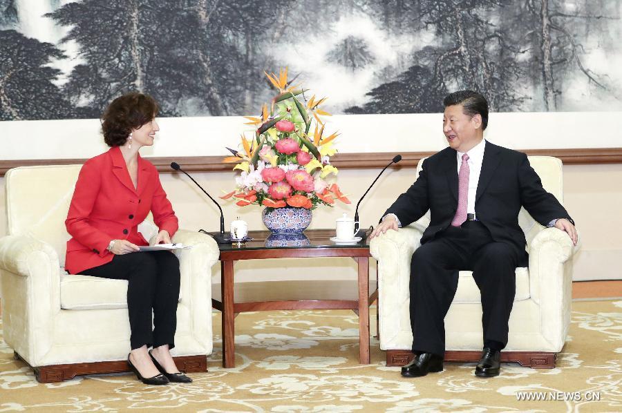الرئيس الصيني يلتقي المديرة العامة لمنظمة اليونسكو