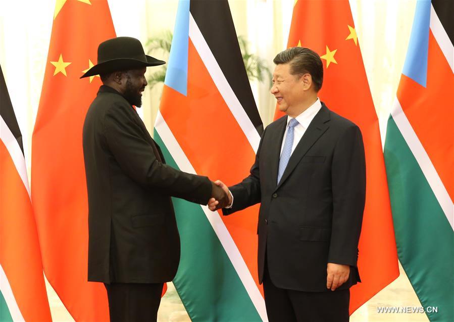 شي يجتمع مع رئيس جنوب السودان 