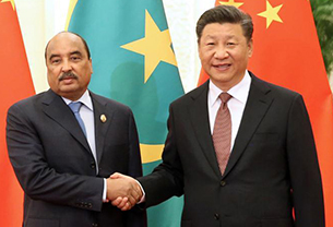 شي يلتقي رئيس موريتانيا