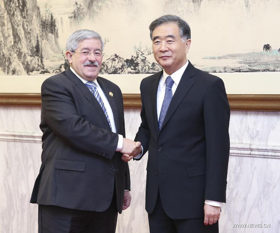 كبير المستشارين السياسيين الصينيين يلتقي رئيس وزراء الجزائر