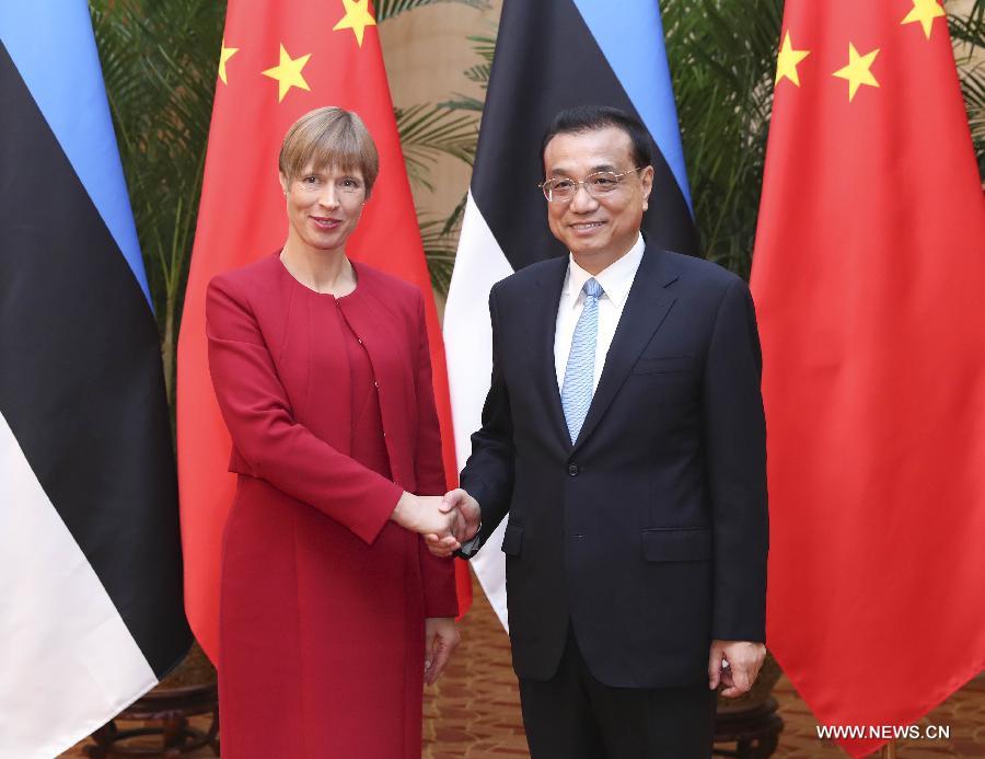 رئيس مجلس الدولة يحث الصين واستونيا على توسيع التعاون وتعزيز العلاقات