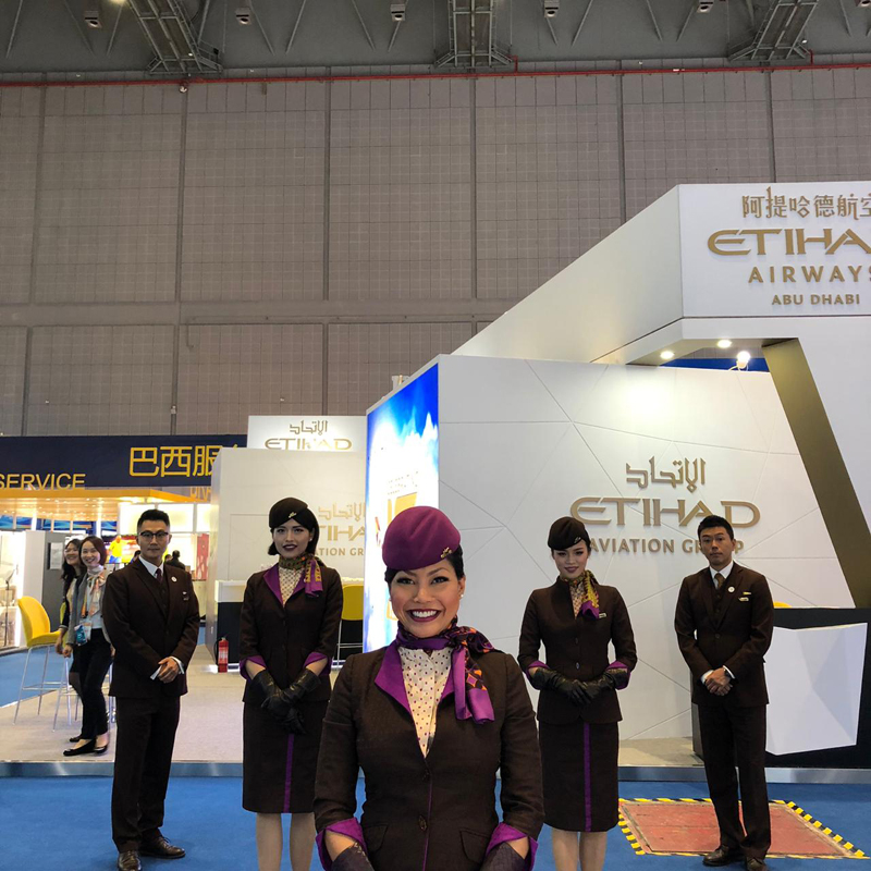 مجموعة الاتحاد للطيران تأمل في توسعها بالسوق الصينية عبر معرض الصين الدولي الأول للواردات