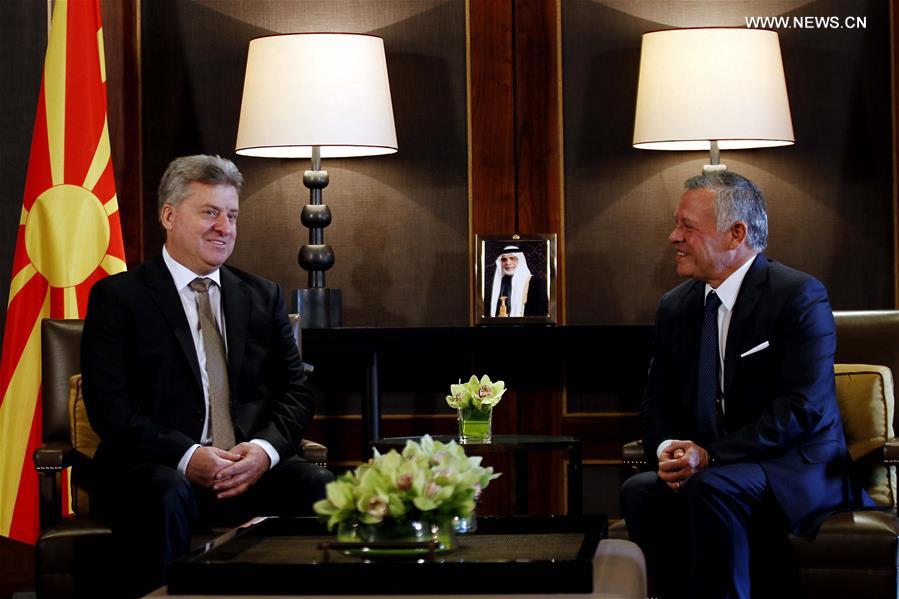 العاهل الأردني يلتقي الرئيس المقدوني في عمان