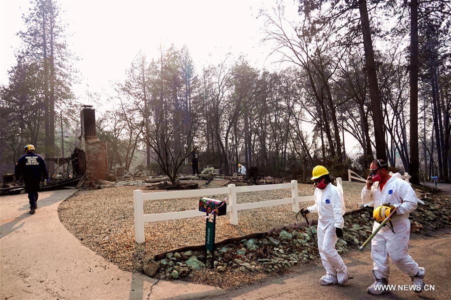 ارتفاع عدد قتلى حريق شمال كاليفورنيا إلى 77 شخصا