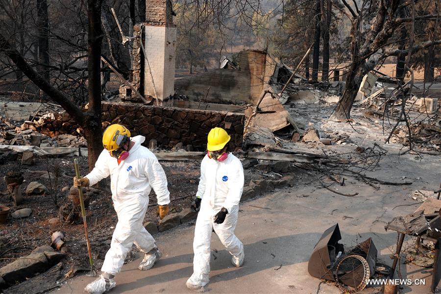 ارتفاع عدد قتلى حريق شمال كاليفورنيا إلى 77 شخصا