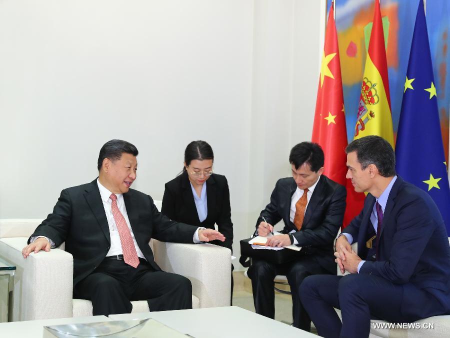 الصين وإسبانيا تتفقان خلال زيارة شي على النهوض بالعلاقات