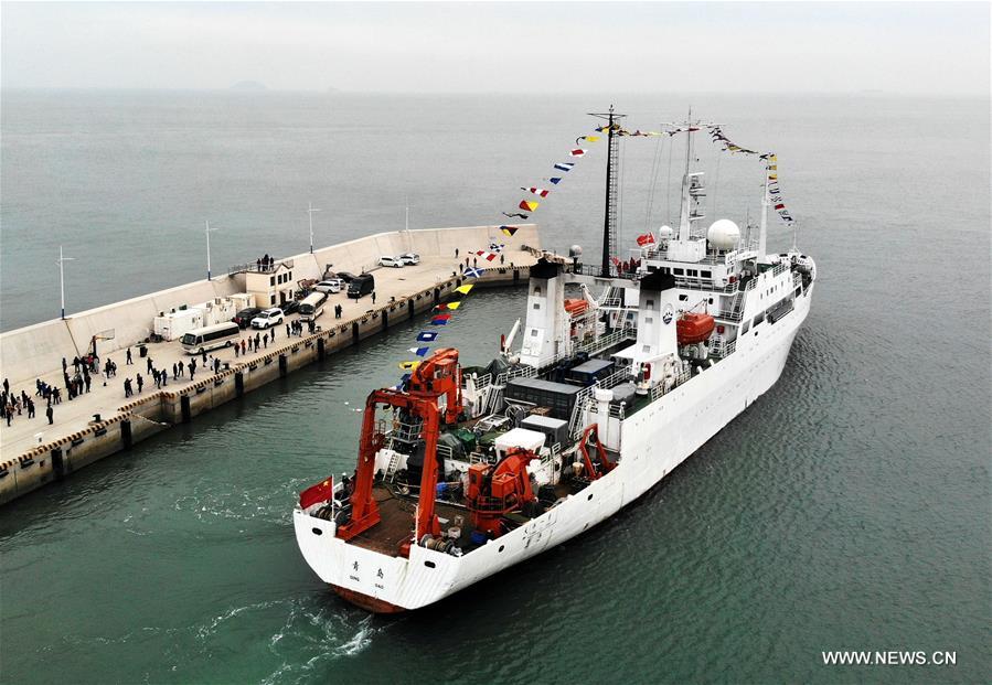 سفينة أبحاث صينية تغادر البلاد في رحلة بحرية جديدة