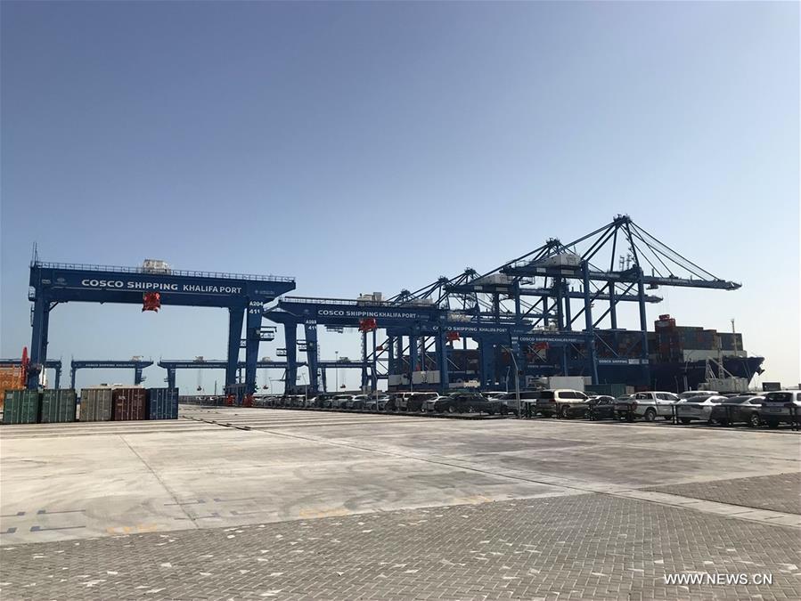 شركة كوسكو الملاحية للموانئ الصينية وموانئ أبو ظبي تفتتحان محطة جديد في ميناء خليفة