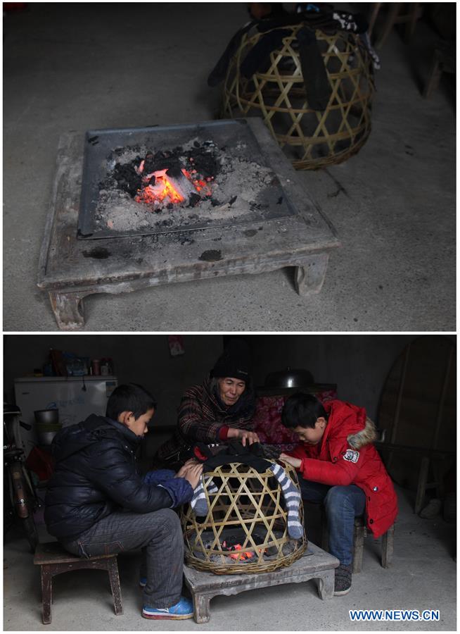 أدوات تدفئة غريبة لمقاومة برودة الشتاء في جنوب الصين