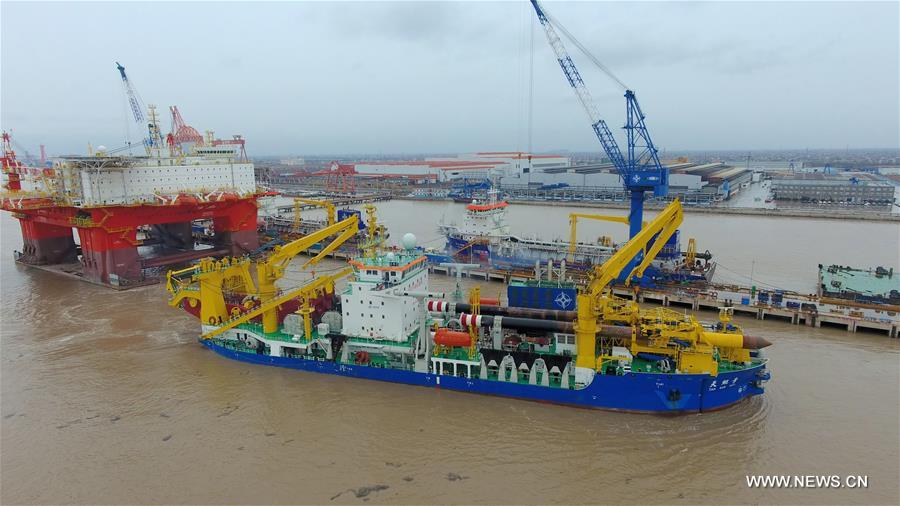 سفينة التكريك الصينية الأكبر من نوعها في آسيا تعود من رحلتها البحرية التجريبية