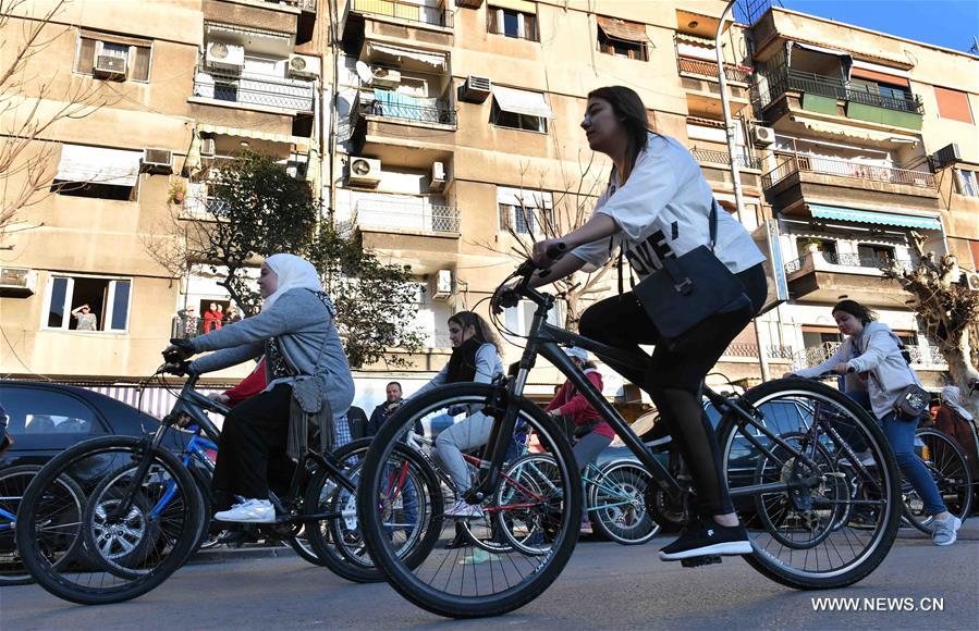 تحقيق إخباري: سوريات يشاركن في فعالية ركوب الدراجات الهوائية في يوم المرأة العالمي