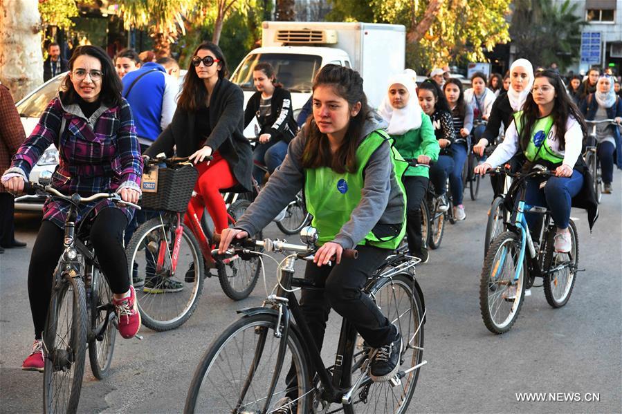 تحقيق إخباري: سوريات يشاركن في فعالية ركوب الدراجات الهوائية في يوم المرأة العالمي