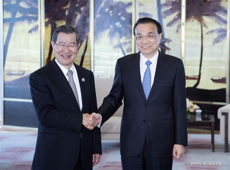 رئيس مجلس الدولة الصيني يلتقي وفدا من مؤسسة السوق المشتركة عبر المضيق