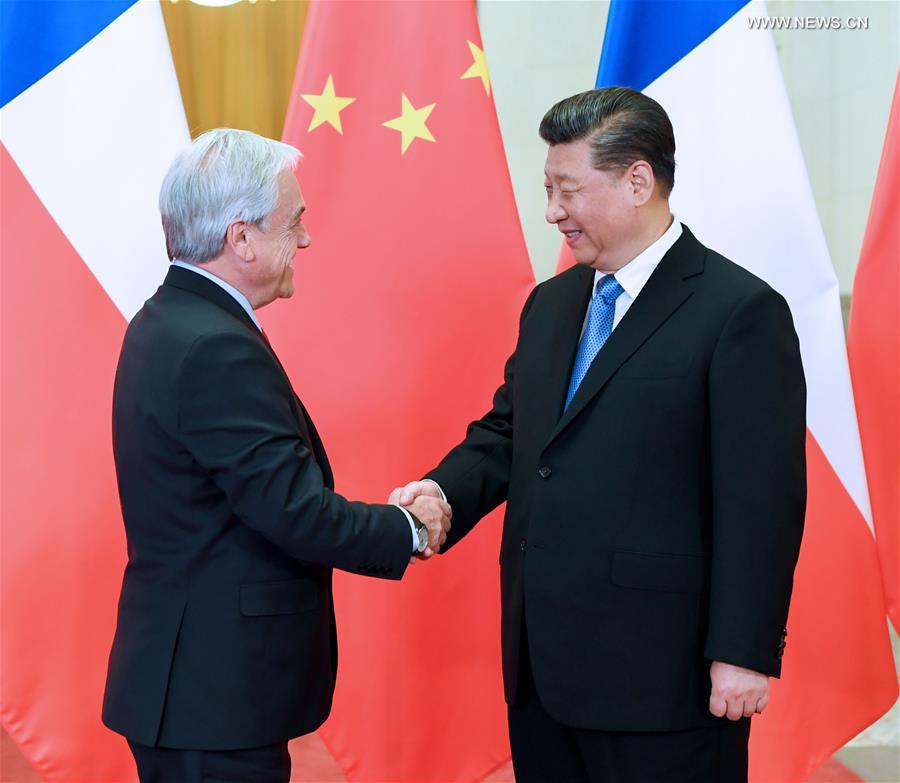 الرئيسان الصيني والتشيلي يجريان محادثات