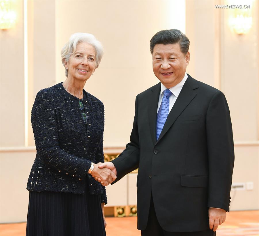 الرئيس الصيني يلتقي المدير العام لصندوق النقد الدولي