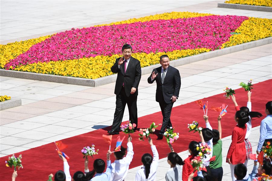 الرئيس الصيني يعقد محادثات مع الرئيس المنغولي