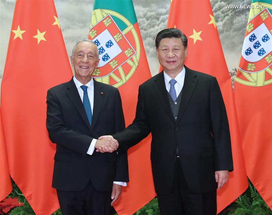 شي يعقد محادثات مع رئيس البرتغال