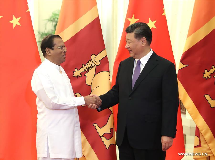 شي يلتقي رئيس سريلانكا