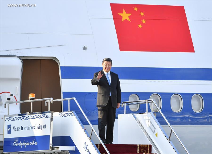 الرئيس الصيني يصل إلى قيرغيزستان في زيارة دولة ولحضور قمة منظمة شانغهاي للتعاون