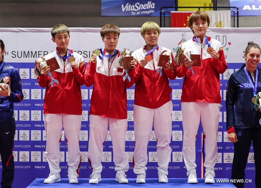 الصين تحصل على ميداليتين ذهبيتين بتنس الطاولة في الألعاب الجامعية 2019