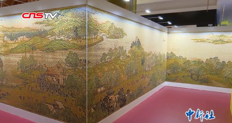 لوحة صينية قديمة من مليوني قطعة من كتل ليغو 