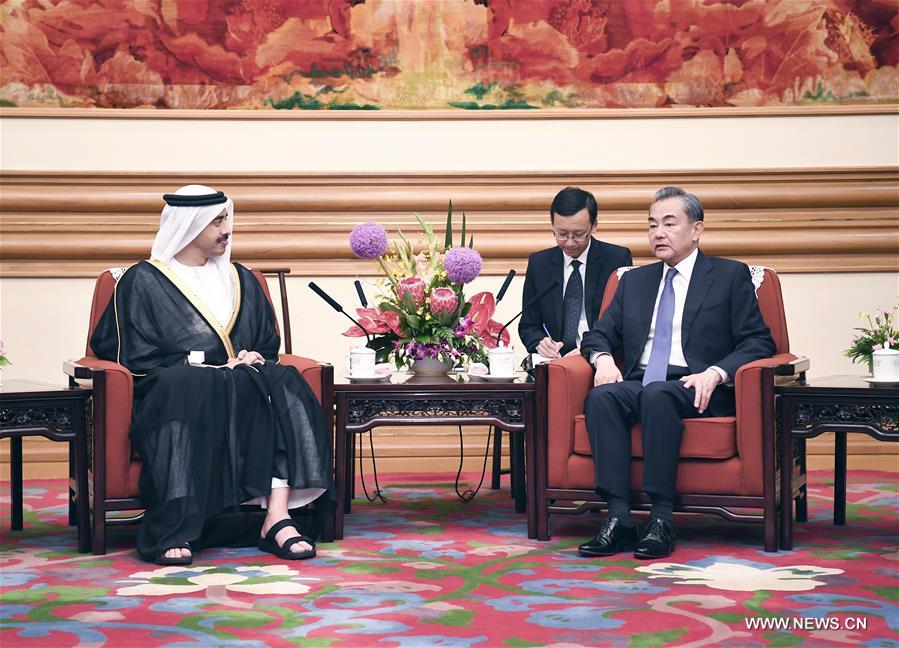 عضو مجلس الدولة الصيني يلتقي وزير الخارجية الإماراتي