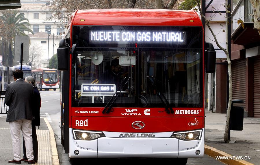 مركبة صينية ستصبح أول حافلة تعمل بالغاز الطبيعي في سانتياغو بشيلي