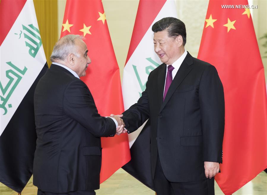 مقالة : شي يبحث مع رئيس الوزراء العراقي التعاون الثنائي والوضع في الشرق الأوسط ومنطقة الخليج