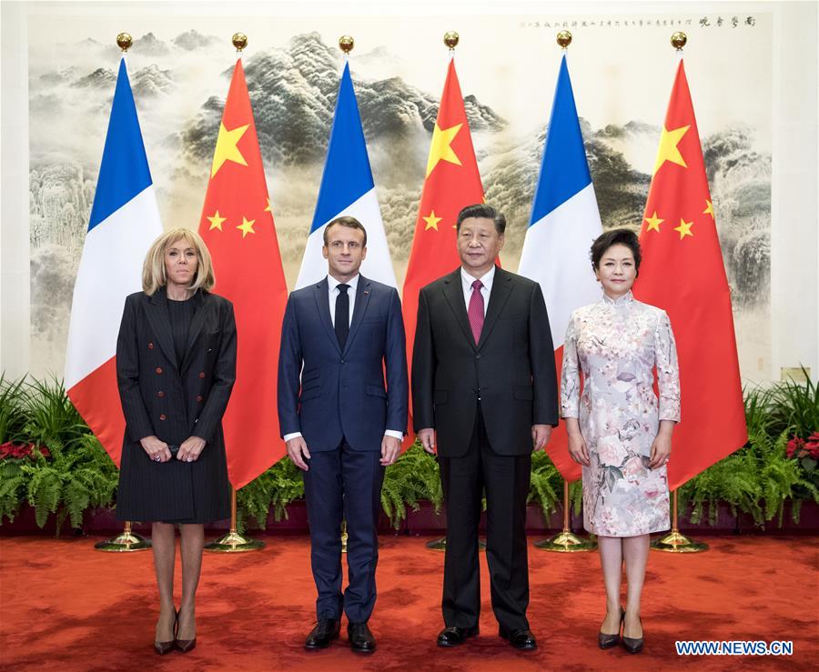 مقالة : شي يجري محادثات مع ماكرون في بكين ويتعهدان بتوطيد العلاقات الصينية - الفرنسية