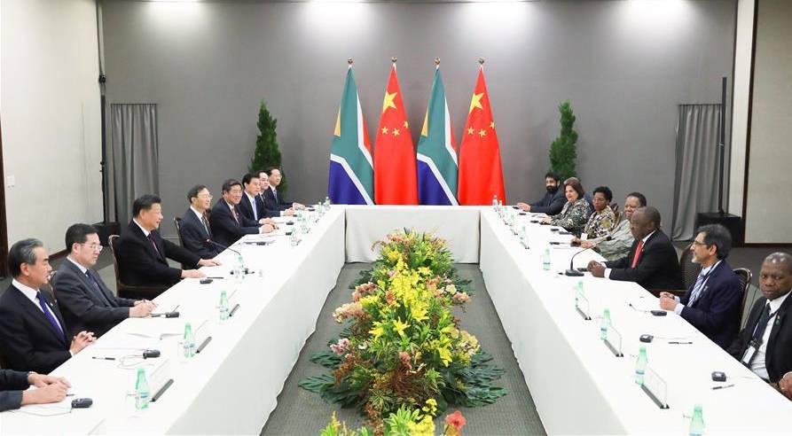 شي: الصين مستعدة لتعزيز الشراكة الاستراتيجية مع جنوب إفريقيا