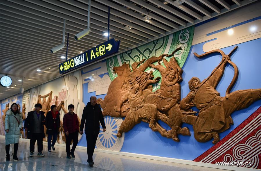 افتتاح أول خط مترو أنفاق في منطقة منغوليا الداخلية ذاتية الحكم بشمالي الصين