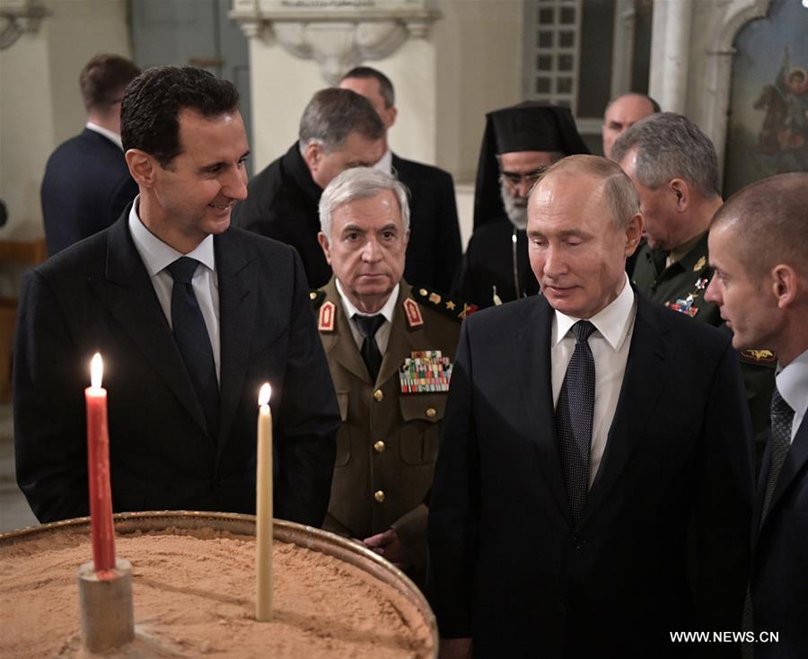 الرئيس الروسي يصل إلى دمشق ويلتقي الرئيس السوري