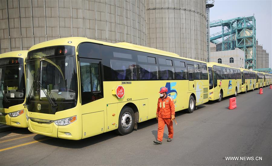 تصدير 320 حافلة من مقاطعة شرقي الصين إلى السعودية