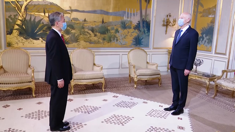 الرئيس التونسي يستقبل سفير الصين بمناسبة انتهاء مهام عمله بتونس