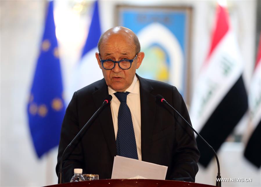لودريان من بغداد: لا تهاون مع تنظيم 