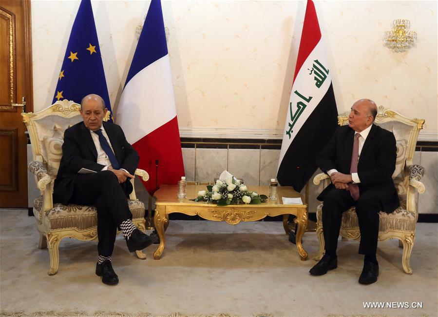 لودريان من بغداد: لا تهاون مع تنظيم 