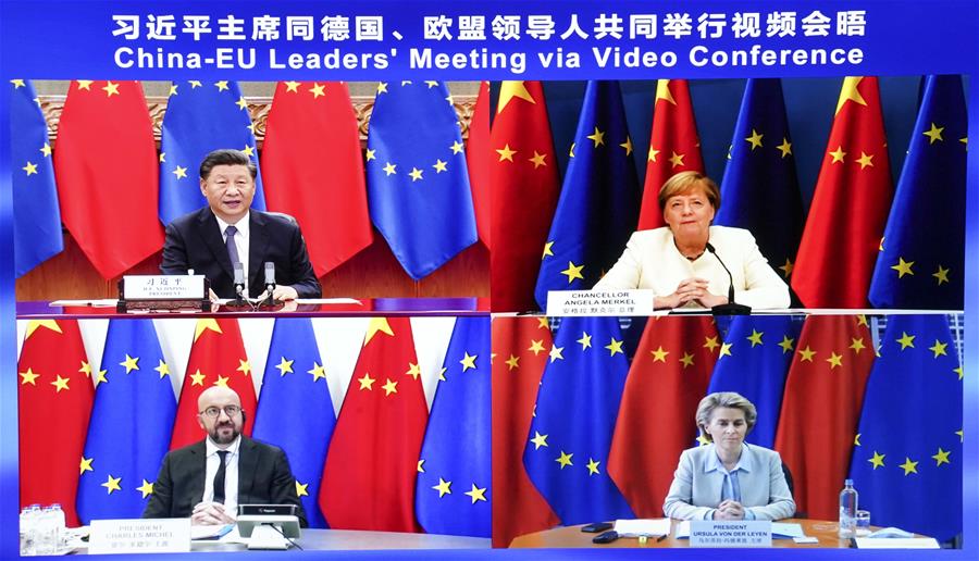 شي يشارك في استضافة اجتماع قادة الصين وألمانيا والاتحاد الأوروبي عبر رابط فيديو